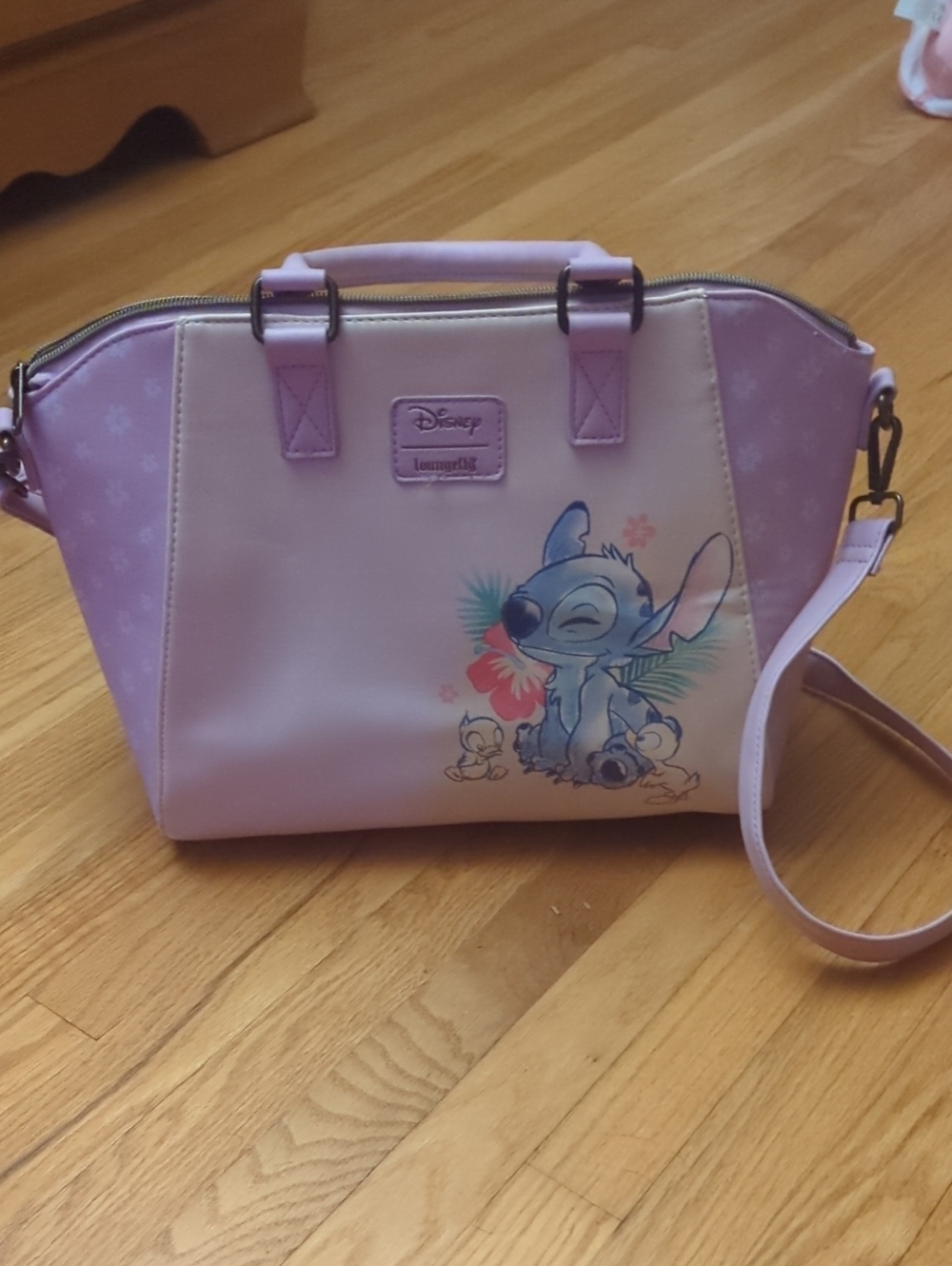 Loungefly Lavender Stitch Crossbody Bag